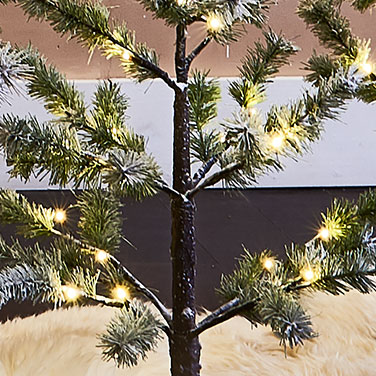New 2ft Snowy Twig Christmas Tree 24 LED for Decoration 
